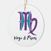 Virgo en Pisces Couples Zodiac Astrology Keramisch Ornament (Links)