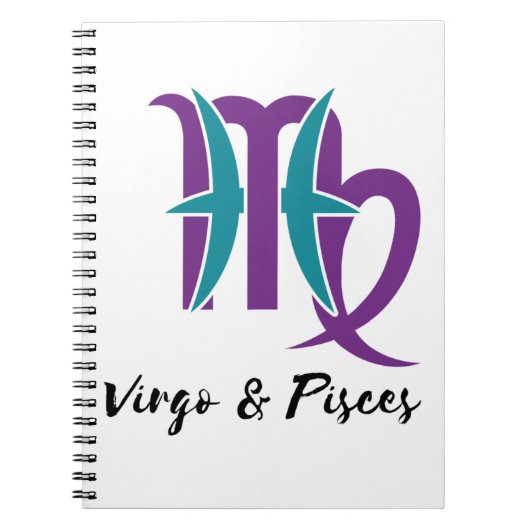 Virgo en Pisces Couples Zodiac Astrology Notitieboek (Voorkant)