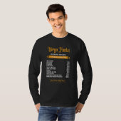 Virgo Facts Servings per container Zodiac Signs Da T-shirt (Voorkant volledig)