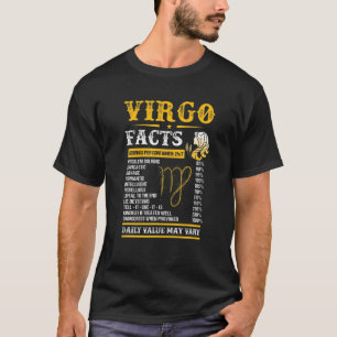 Virgo Facts Zodiac Signs Funny Birthday Virgo Münc T-shirt