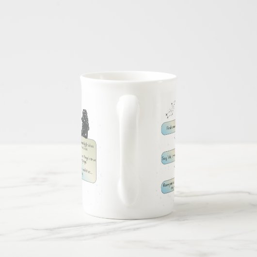 Virgo Flow Chart - Grappig sterrenbeeld Porselein Kop (Achterkant)