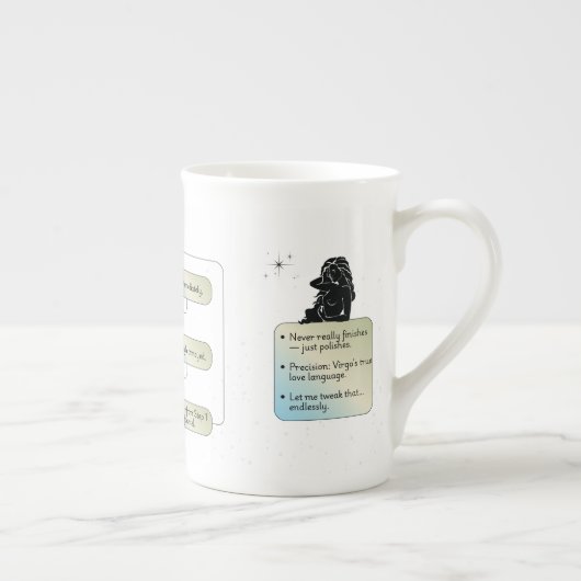 Virgo Flow Chart - Grappig sterrenbeeld Porselein Kop (Rechts)