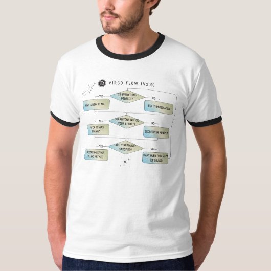 Virgo Flow Chart - Grappig sterrenbeeld T-shirt (Voorkant)