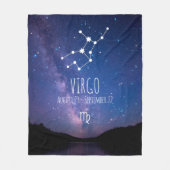 Virgo | Gepersonaliseerde zodiac-constellatie Fleece Deken (Voorkant)