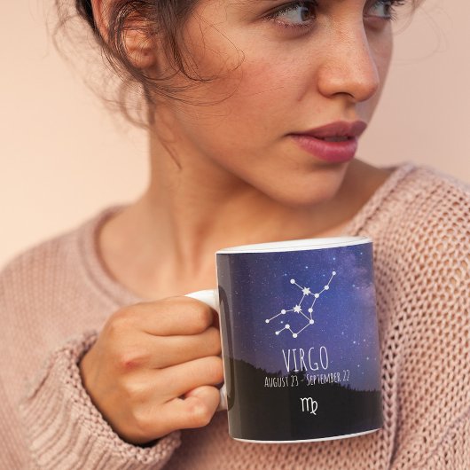 Virgo | Gepersonaliseerde zodiac-constellatie Koffiemok