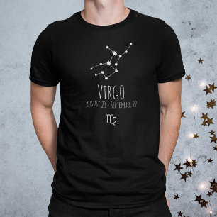 Virgo   Gepersonaliseerde zodiac-constellatie T-Sh T-shirt