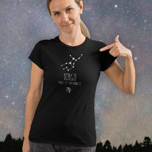 Virgo   Gepersonaliseerde zodiac-constellatie T-Sh T-shirt