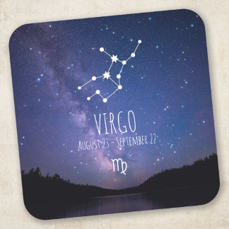 Virgo | Gepersonaliseerde zodiac-constellatie Vierkante Sticker