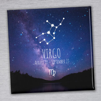 Virgo | Gepersonaliseerde Zodiac Constellation Mag Magneet