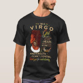 Virgo Girl Afro Locs Girl Zodiac Signs Birthday T-shirt (Voorkant)