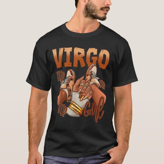 Virgo Girl Birthday Melanin Black Woman Scute Ss C T-shirt (Voorkant)