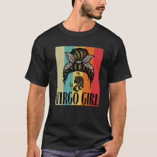 Virgo Girl Cute Woman Face Zodiab Sign Funny Birth T-shirt
