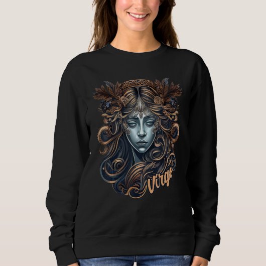 Virgo Girl Greek Goddess Astrology Sign Zodiac Sym Trui (Voorkant)