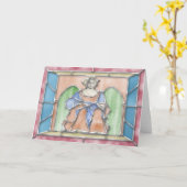 Virgo Glas in lood Verjaardag Kaart (Gele Bloem)