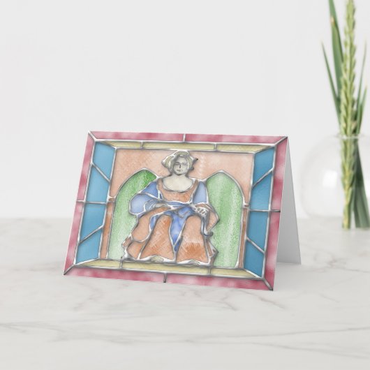 Virgo Glas in lood Verjaardag Kaart (Voorkant)