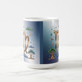 Virgo Glyph Zodiac Sign Morphing Mug Magische Mok (Midden)