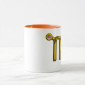 VIRGO/GOLD ORANJE AGATE ZODIAC SIGN JEWEL MOK (Midden)