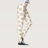 Virgo Gold Zodiac Astrology Sign Leggings (Rechts)