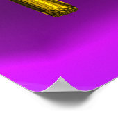 VIRGO/GOLD ZODIAC SIGN JEWEL Paars Birthday Poster (Hoek)