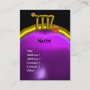 VIRGO/GOLD ZODIAC SIGN JEWEL PAARS GEM MONOGRAM VISITEKAARTJE