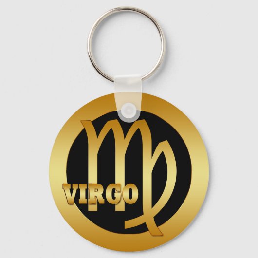 VIRGO GOLD ZODIAC SIGN SLEUTELHANGER (Voorkant)