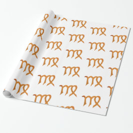 Virgo Golden Astrology Sign Cadeaupapier