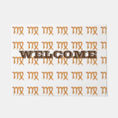 Virgo Golden Astrology Sign Deurmat (Voorkant)