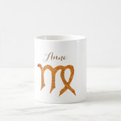 Virgo Golden Astrology Sign Koffiemok (Center)