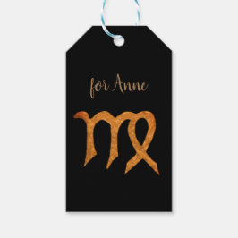 Virgo Golden Custom Astrology Sign Cadeaulabel