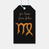 Virgo Golden Custom Astrology Sign Cadeaulabel (Achterkant)