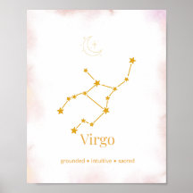Virgo Gouden Dierenriem Wandschilderij – Hemelcons