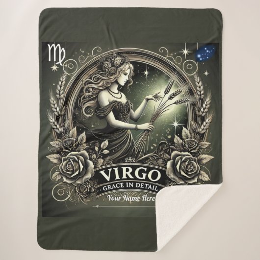 Virgo "Grace in detail" Sherpa Blanket Sherpa Deken (Voorkant)