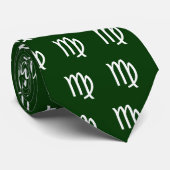 Virgo - groen (#003300) stropdas (Opgerold)