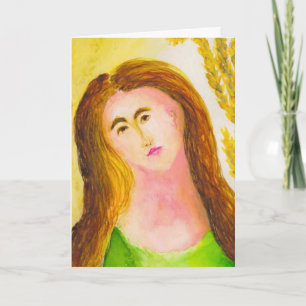 Virgo Groen-Goud Zodiac Symbool Verjaardag Kaart