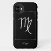 Virgo hammered Silver gestileerde astrologie zodia Case-Mate iPhone Case (Achterkant)