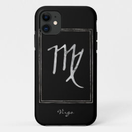 Virgo hammered Silver gestileerde astrologie zodia Case-Mate iPhone Case