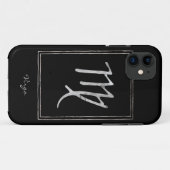 Virgo hammered Silver gestileerde astrologie zodia Case-Mate iPhone Case (Achterkant (horizontaal))