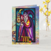 VIRGO HERMIT TAROT ASTROLOGY ZODIAC BIRTHDAY KAART (Gele Bloem)