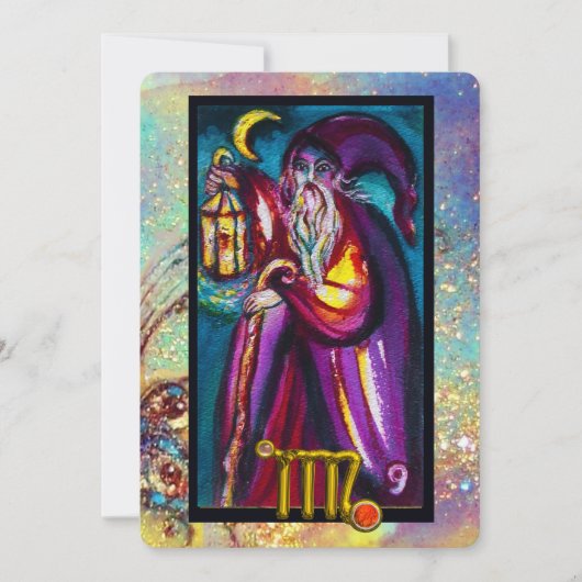 VIRGO HERMIT TAROT ASTROLOGY ZODIAC BIRTHDAY PARTY KAART (Voorkant)