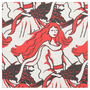Virgo: het Maiden-kunstpatroonweefsel Stof