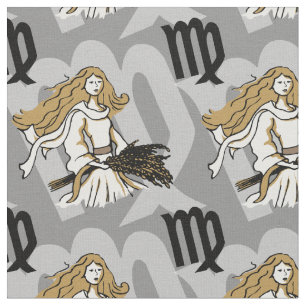 Virgo: het Maiden-kunstpatroonweefsel Stof