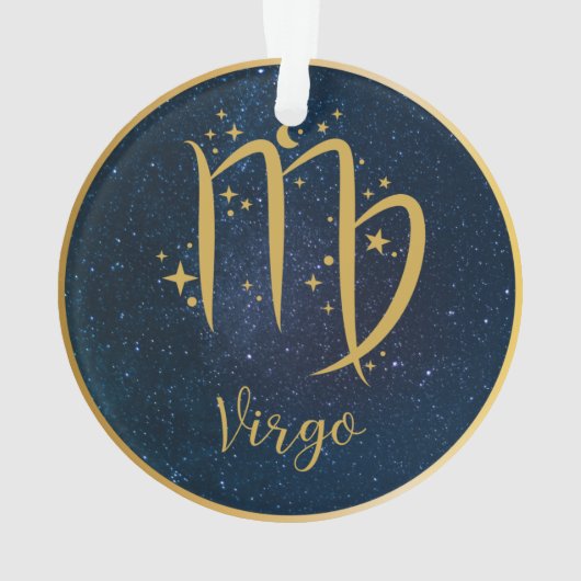 Virgo het meisjessymbool goud gepersonaliseerd ornament (achterkant)