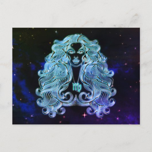 virgo het virgin zodiac briefkaart (Voorkant)