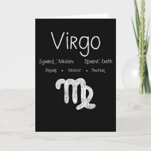 Virgo Horoscope Astrology Star Sign Birthday Gift Kaart (Voorkant)