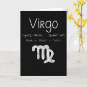 Virgo Horoscope Astrology Star Sign Birthday Gift Kaart (Gele Bloem)