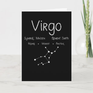 Virgo Horoscope Astrology Star Sign Birthday Gift Kaart