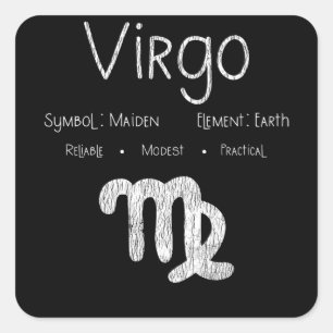 Virgo Horoscope Astrology Star Sign Birthday Gift Vierkante Sticker