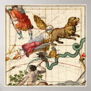 Virgo, Hydra, Crater, Bootes, Leo en Centaurus Poster