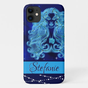 Virgo in donkerblauw Case-Mate iPhone case