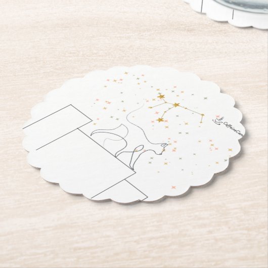 Virgo Inspiration Cat Coaster Kartonnen Onderzetters (Gekanteld)